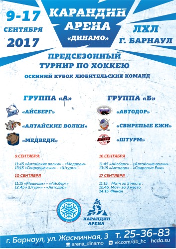 Любительская хоккейная лига Барнаула: Осенний кубок любительских команд