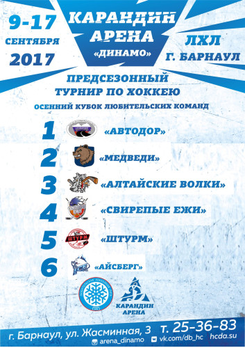 Кубок ЛХЛ 2017 результаты